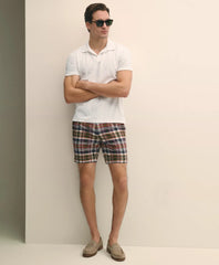 7" Cotton Madras Shorts
