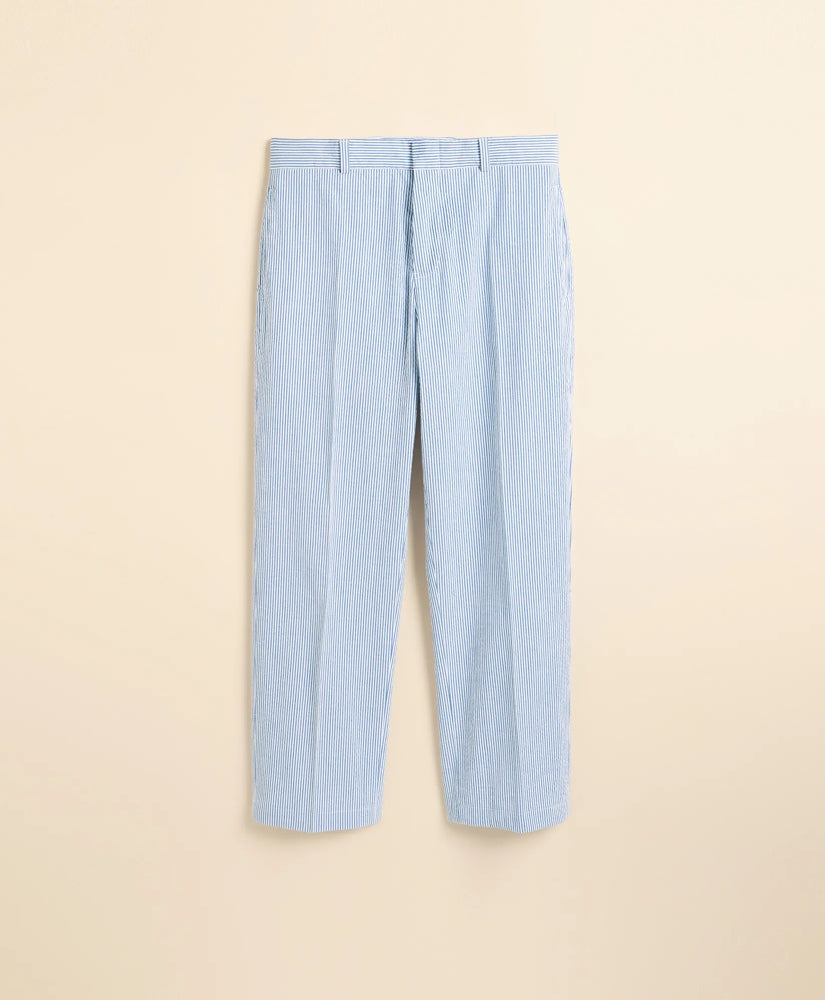 Boys Junior Stretch Cotton Seersucker Suit Pants