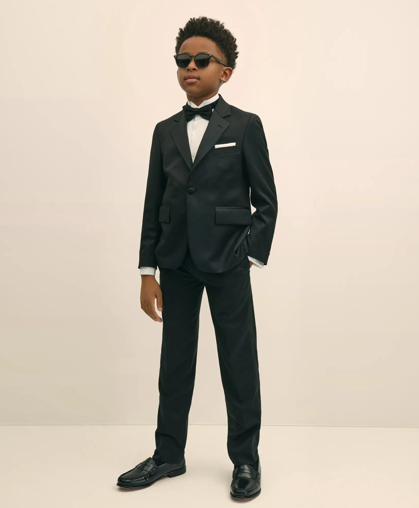 Boys Junior Stretch Wool Tuxedo Pants