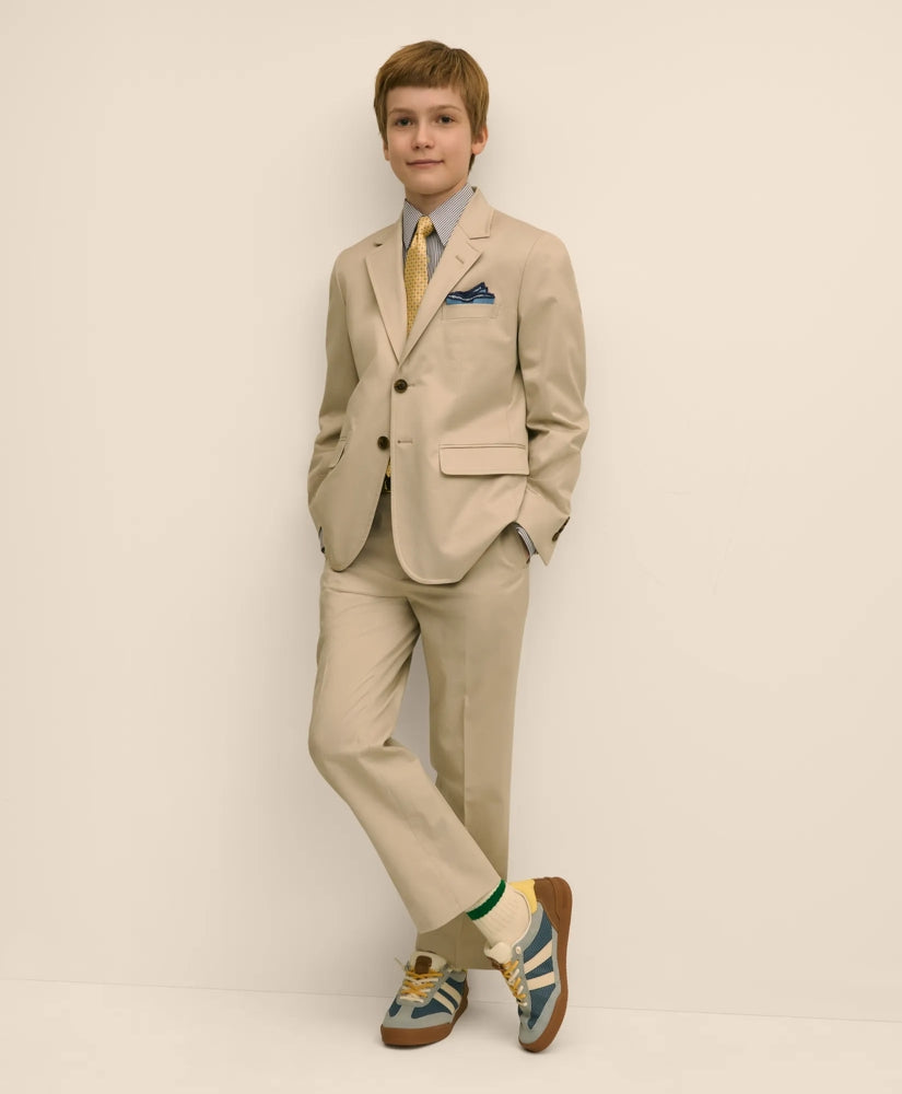 Boys Prep Stretch Cotton Suit Pants