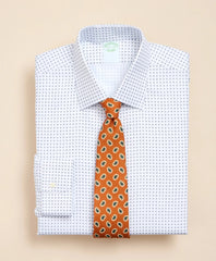 Brooks Brothers Explorer Collection Non-Iron Twill Ainsley Collar, Geo Dot Dress Shirt