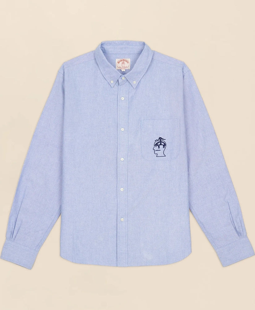 Brooks Brothers x Brain Dead Cotton Embroidered Oxford Button-Down Collar, Sport Shirt