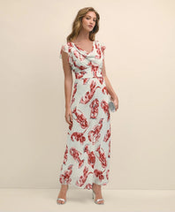 Chiffon Lobster Maxi Dress
