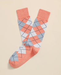 Cotton Blend Argyle Socks