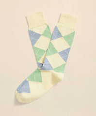 Cotton Blend Argyle Socks