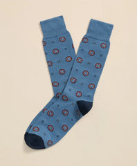 Cotton-Blend Foulard Socks
