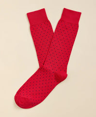 Cotton-Blend Mini-Dot Socks