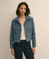 Cotton Blend Tweed Jacket