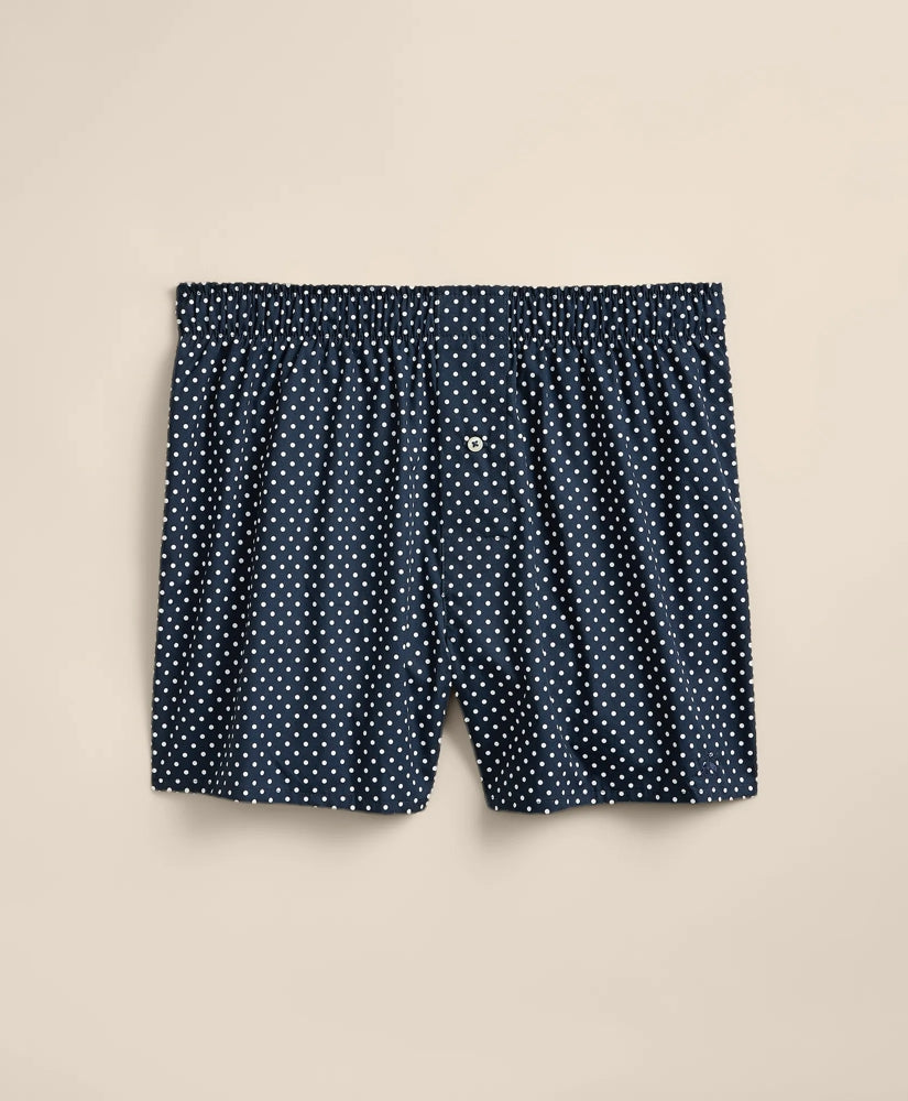 Slim Fit Cotton Broadcloth Dot Boxers