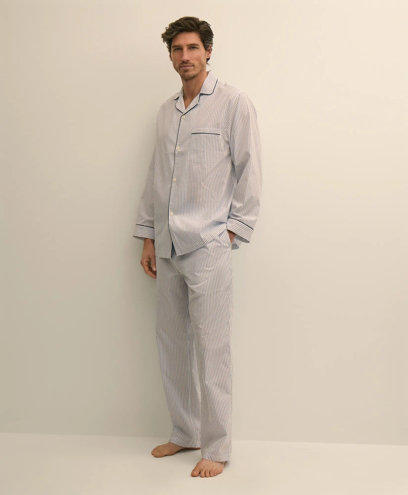 Cotton Broadcloth Stripe Pajamas