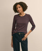 Cotton-Modal Blend Mariner Stripe Long-Sleeve T-Shirt