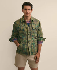 Cotton Patchwork Madras Shirt Jacket