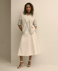 Cotton Sateen A-Line Skirt