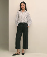 Belted Wide-Leg Utility Pants