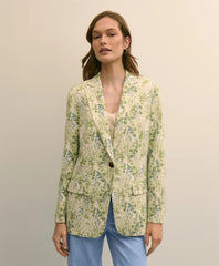 Crepe Botanical Print Jacket