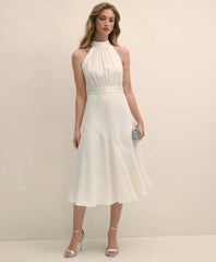 Crepe Halter Dress