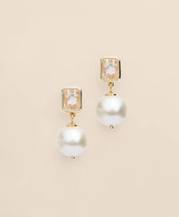 Faux Pearl Drop Earrings