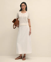 Linen Cable Short-Sleeve Shell
