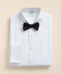 Linen Londoner Collar, Pleated Bib Tuxedo Shirt