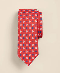 Linen-Silk Circle Foulard Tie