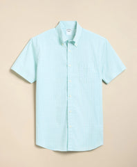Performance Series Stretch Polo Button-Down Collar, Gingham Sport Shirt