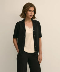 Silk-Cotton Polo Sweater