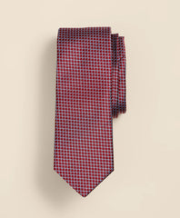 Silk Grid-Dot Tie
