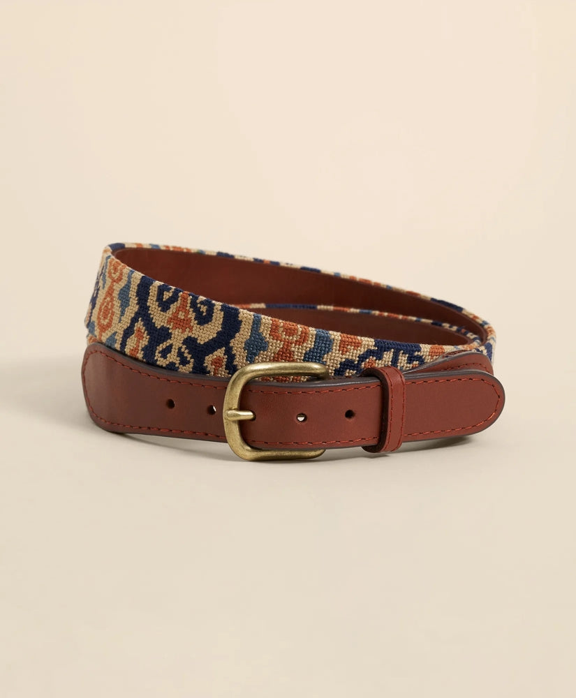 Smathers & Branson Needlepoint Ikat Belt