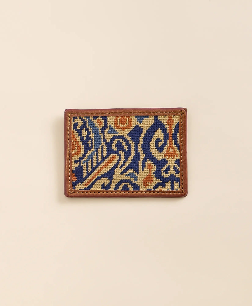 Smathers & Branson Needlepoint Ikat Pattern Card Case