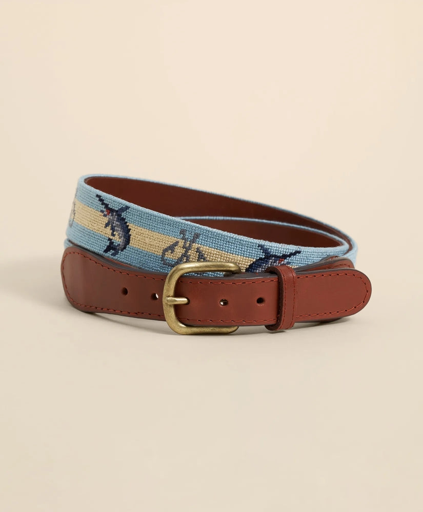 Smathers & Branson Needlepoint Marlin Belt