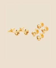 Sterling Silver Gold-Plated Knot Cufflinks