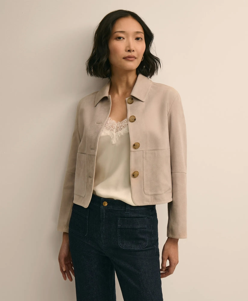 Suede Cropped Jacket