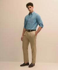 The Pleated Linen-Cotton Pants