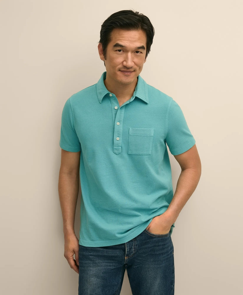 The Vintage Short-Sleeve Garment Dyed Polo Shirt