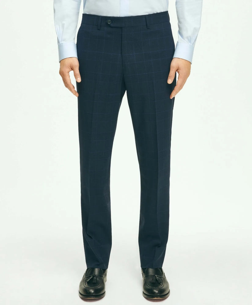 Brooks Brothers Explorer Collection Classic Fit Wool Checked Suit Pants