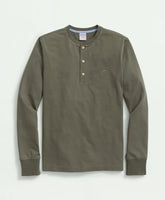 Cotton Henley Long-Sleeve T-Shirt