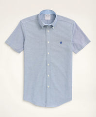 Stretch Non-Iron Oxford Button-Down Collar Short-Sleeve Sport Shirt
