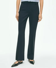 The Essentials Brooks Brothers Stretch Wool Flare Leg Trousers