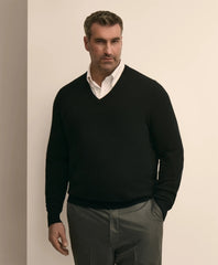 Big & Tall 3-Ply Cashmere V-Neck Sweater