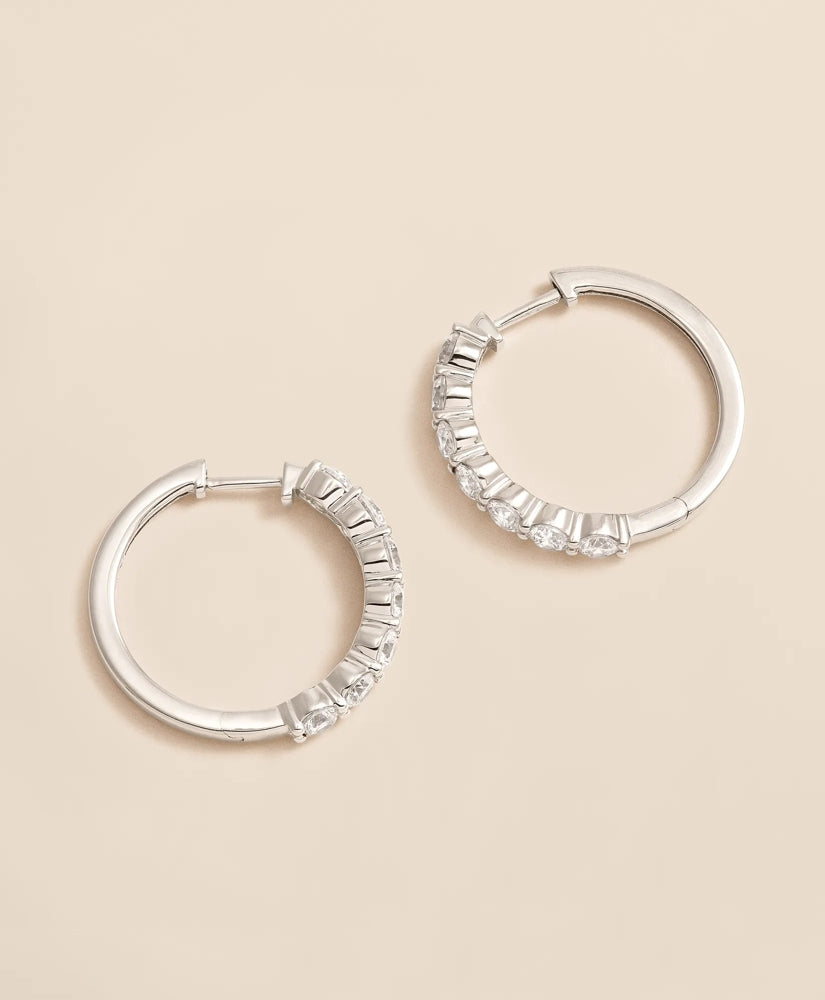 0.5 CT. Lab-Grown Diamond 14k Gold Hoop Earrings