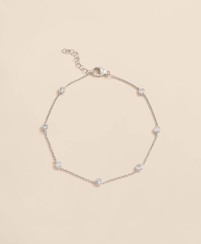 0.5 CT. Lab-Grown Diamond 14k Gold Station Bracelet
