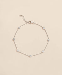 0.5 CT. Lab-Grown Diamond 14k Gold Station Bracelet