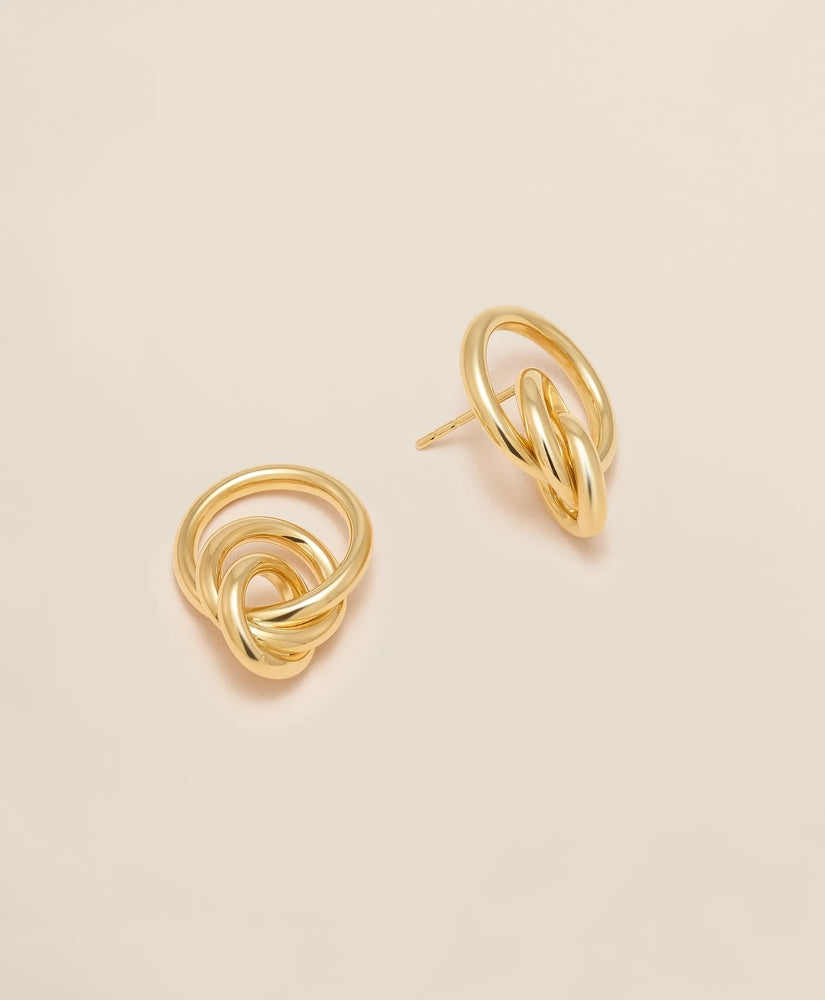 14k Gold Triple Hoop Earrings