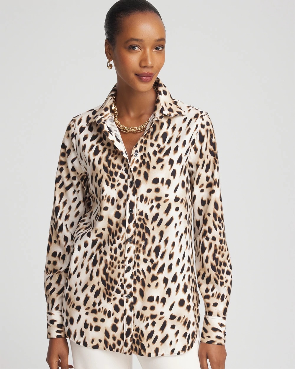 Chico's Clothing No Iron™ Animal Print Shirt