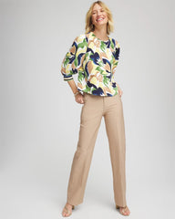 Chico's Clothing Petite Cotton Straight-Leg Trousers