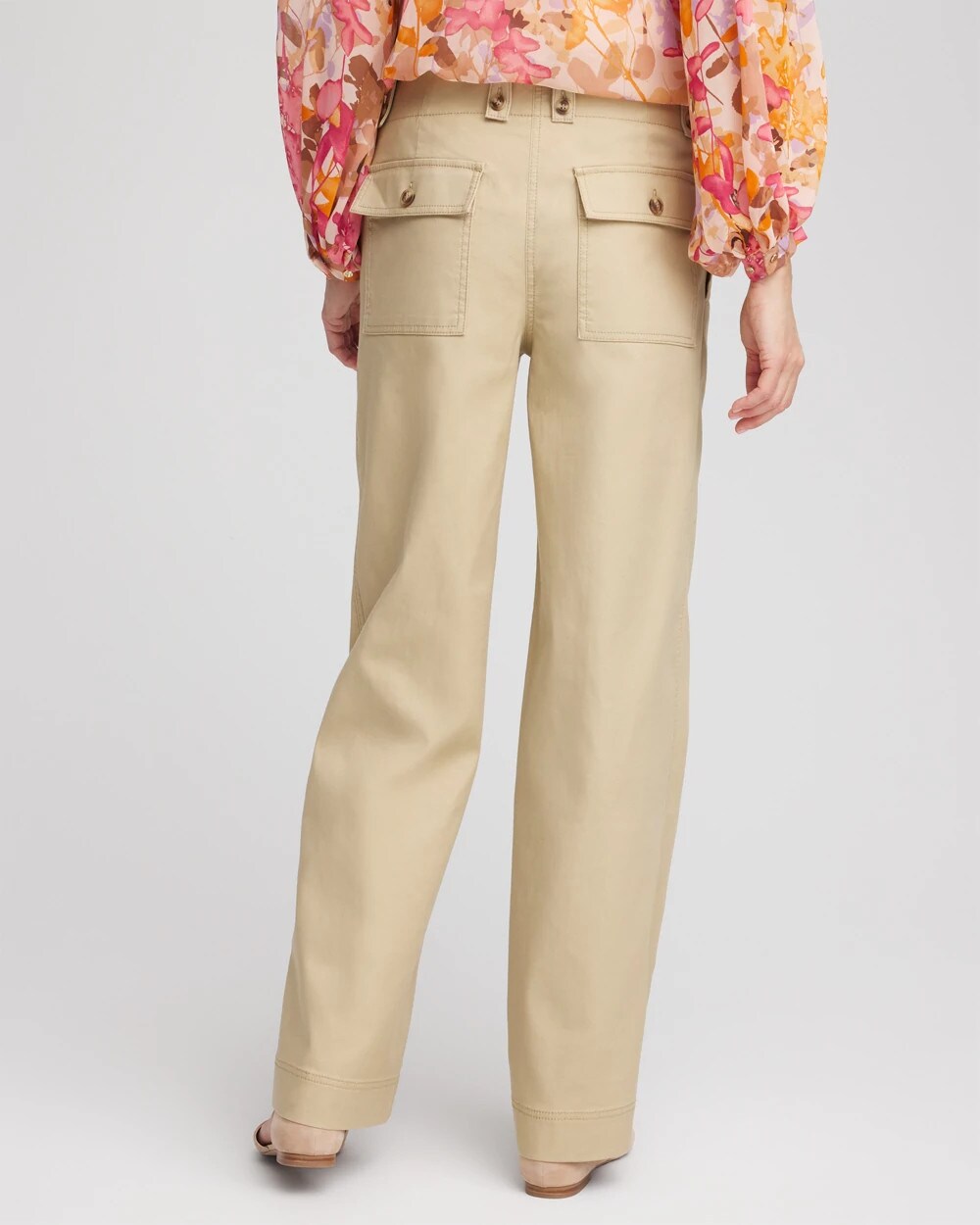 Chico's Clothing Utility Twill Straight Leg Pants