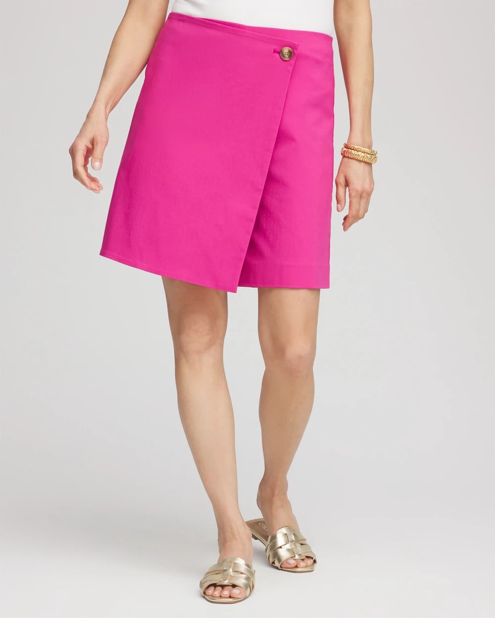Chico's Clothing Brigitte™ Pull-On Asymmetrical Wrap Skort