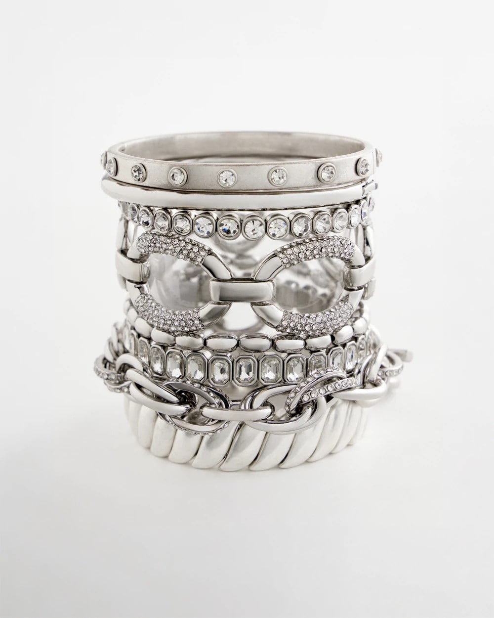 Chico's Jewelry Large Pave Link Toggle Bracelet