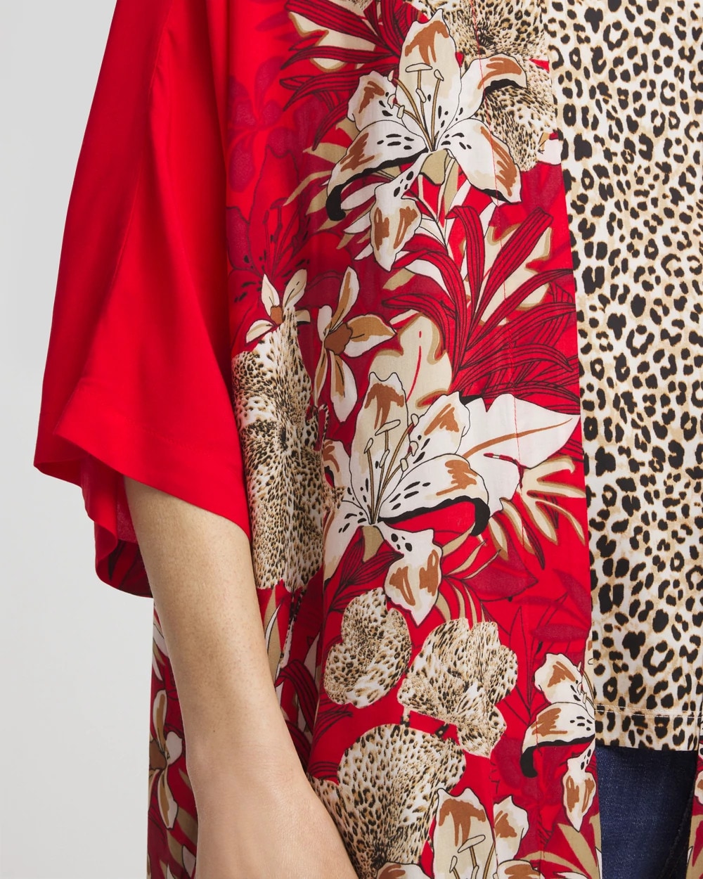 Chico's Accessories Art Nouveau Long Kimono