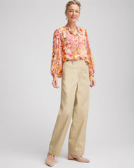 Chico's Petites Petite Canvas Cargo Wide-Leg Pants